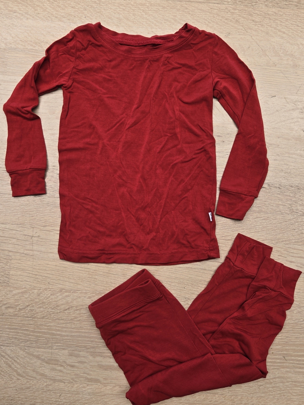 Little Sleepies Red Bamboo Blend Pajama Set - 2T Unisex
